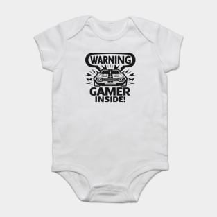 Warning Gamer Inside Baby Bodysuit